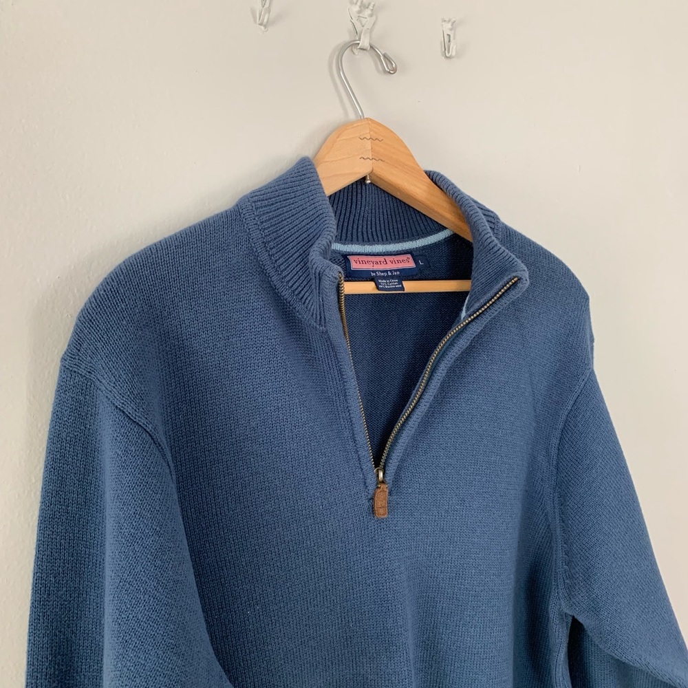 Vineyard Vines Men’s 1/4 Zip Mock Neck Sweater